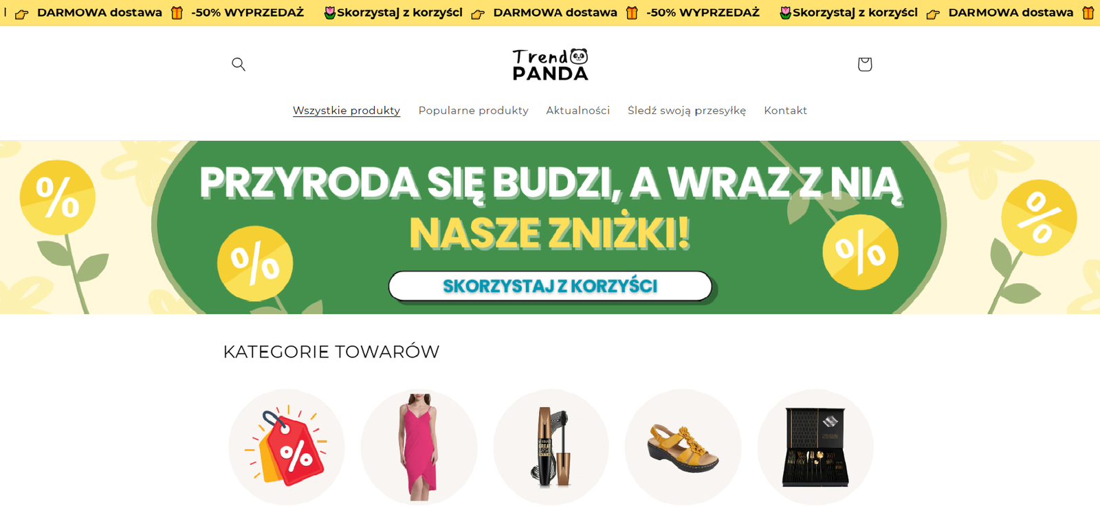 Internetinė parduotuvė lenkų kalba Trend Panda
